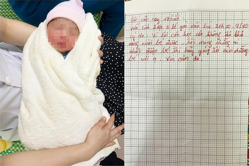 Bé gái sơ sinh bị bỏ rơi cùng lá thư của người mẹ 17 tuổi