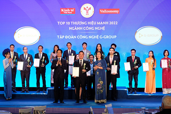 Tập đoàn Công nghệ G-Group được vinh danh Thương hiệu mạnh Việt Nam 2022