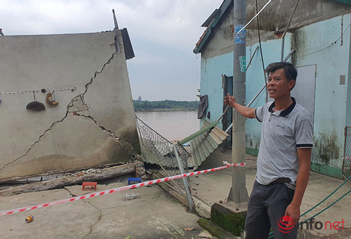 Lời kể của người dân sống gần nơi sạt lở cuốn nhà đổ sập xuống sông Thạch Hãn