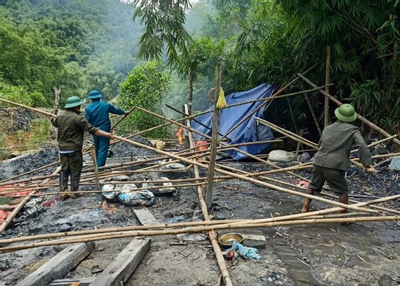 Phải hoàn thành 'quét sạch' các hầm vàng trái phép ở rừng Quảng Sơn trong tháng 10