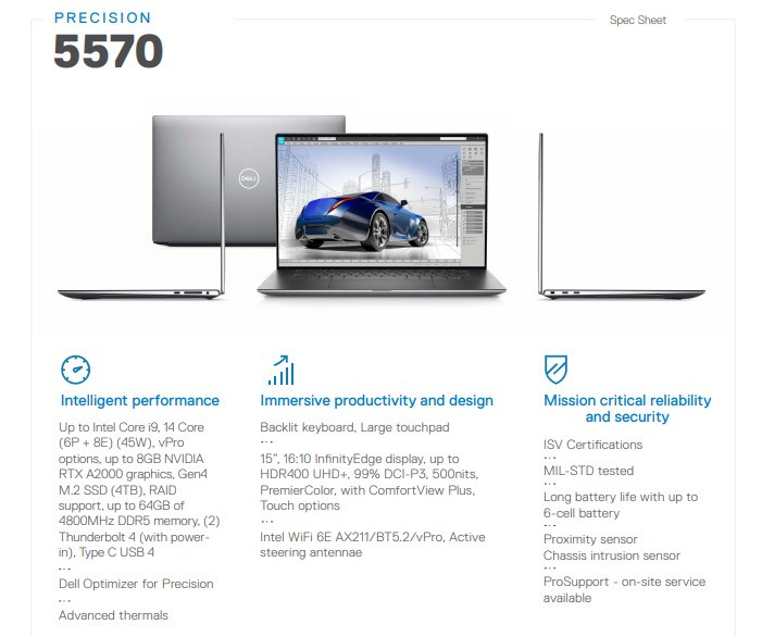 Dell Precision 5570 - máy trạm mỏng nhẹ sở hữu công nghệ đỉnh cao