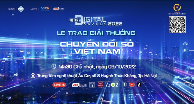 Ngày 9/10, trao Giải thưởng Chuyển đổi số Việt Nam – Vietnam Digital Awards năm 2022 ảnh 1