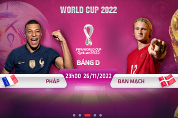 Địa chỉ xem trực tiếp World Cup 2022, Pháp vs Đan Mạch, 23h00 ngày 26/11
