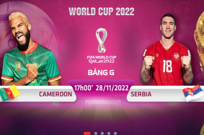 Địa chỉ xem trực tiếp World Cup 2022, Cameroon vs Serbia, 17h00 ngày 28/11