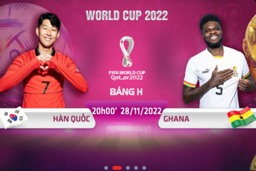 Địa chỉ xem trực tiếp World Cup 2022, Hàn Quốc vs Ghana, 20h00 ngày 28/11