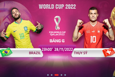 Địa chỉ xem trực tiếp World Cup 2022, Brazil vs Thụy Sỹ, 23h00 ngày 28/11