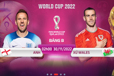 Địa chỉ xem trực tiếp World Cup 2022, Wales vs Anh, 2h00 ngày 30/11