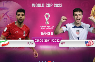 Địa chỉ xem trực tiếp World Cup 2022, Iran vs Mỹ, 2h00 ngày 30/11