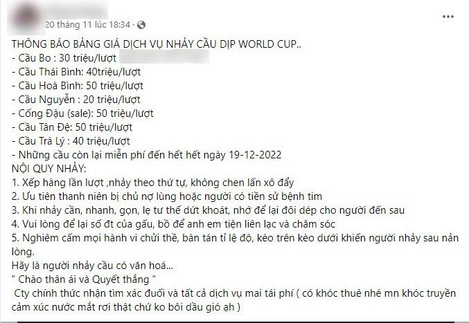 Phản cảm trò đùa nhảy cầu, cầm sổ đỏ tràn ngập MXH mùa World Cup - 1