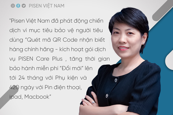 Pisen Việt Nam ứng dụng bảo mật 3 lớp chống hàng giả