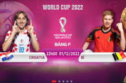 Địa chỉ xem trực tiếp World Cup 2022, Croatia vs Bỉ, 22h00 ngày 1/12
