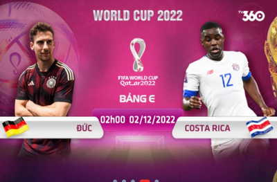 Địa chỉ xem trực tiếp World Cup 2022, Costa Rica vs Đức, 2h00 ngày 2/12