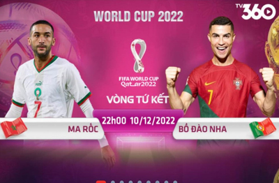 Xem trực tiếp World Cup 2022, Ma Rốc vs Bồ Đào Nha, 22h00 ngày 10/12