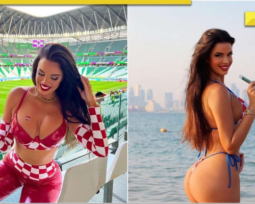 Cổ động viên nóng bỏng nhất World Cup hứa sẽ hành động gây 'sốc' nếu Croatia vô địch