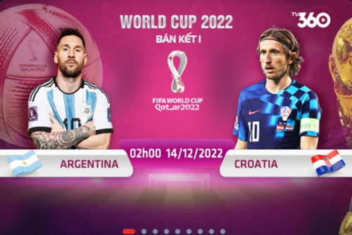 Xem trực tiếp World Cup 2022, Argentina vs Croatia, 2h00 ngày 14/12