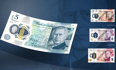 Ngân hàng Trung ương Anh giới thiệu thiết kế tờ tiền có hình Vua Charles III