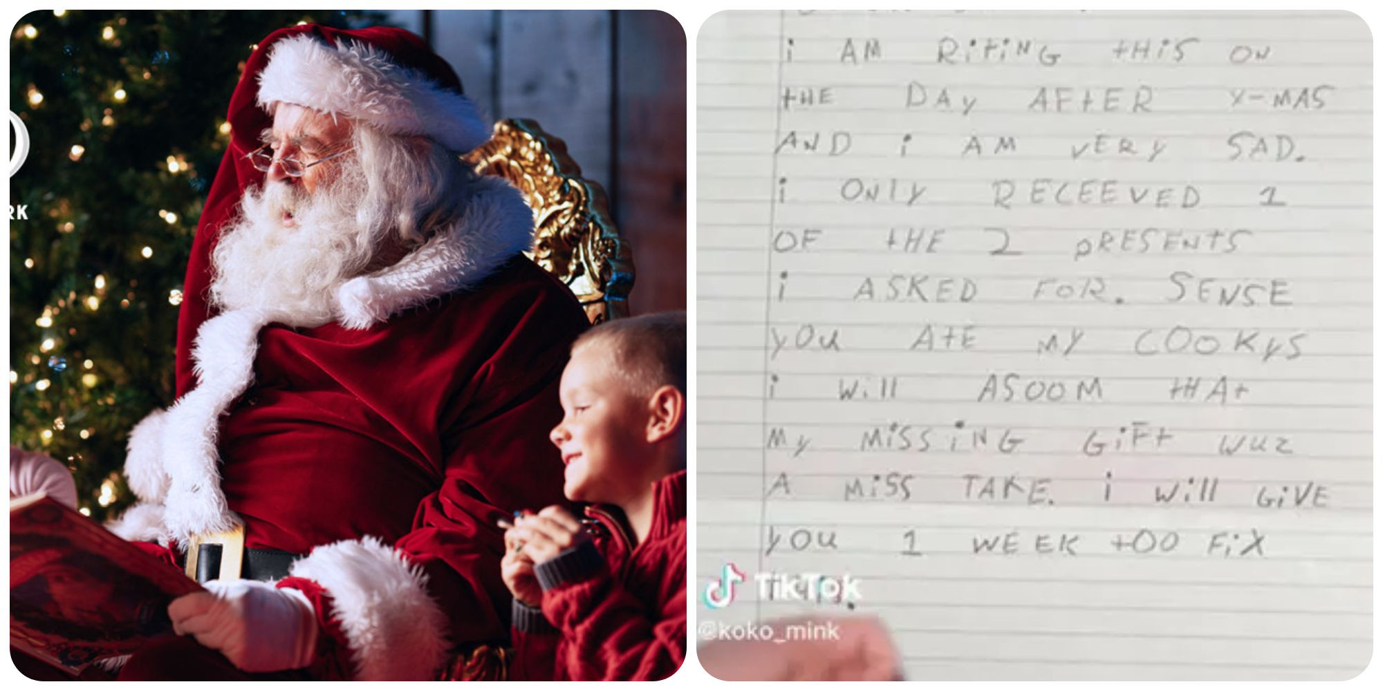 Bức thư gửi ông già Noel của cậu bé gây sốt trên TikTok