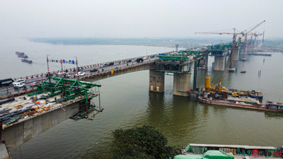 Dự án cầu Vĩnh Tuy giai đoạn 2 sắp hoàn thành, là mạch nối liên thông của Thủ đô