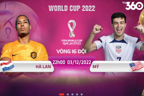 Xem trực tiếp World Cup 2022, Hà Lan vs Mỹ, 22h00 ngày 3/12