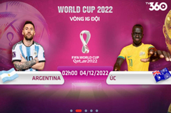 Xem trực tiếp World Cup 2022, Argentina vs Australia, 2h00 ngày 4/12