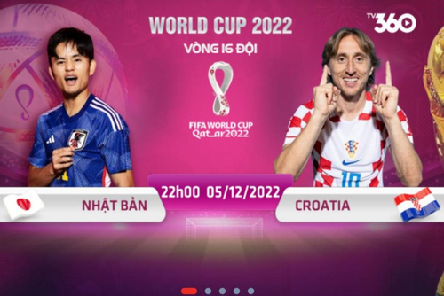 Xem trực tiếp World Cup 2022, Nhật Bản vs Croatia, 22h00 ngày 5/12
