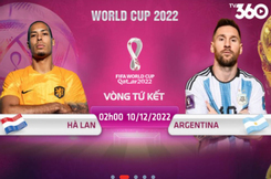 Xem trực tiếp World Cup 2022, Hà Lan vs Argentina, 2h00 ngày 10/12