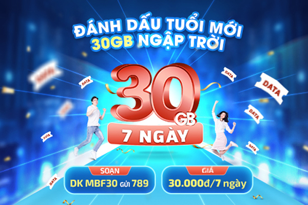 Siêu ưu đãi MobiFone: gói cước 30GB giá 30 ngàn đồng