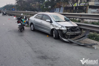 Tài xế ô tô gây tai nạn liên hoàn ở Hà Nội vi phạm nồng độ cồn