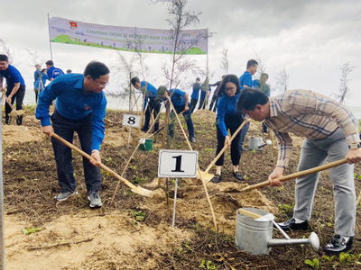Bình Thuận: Trồng cây xanh lan toả thông điệp sống xanh đến cộng đồng