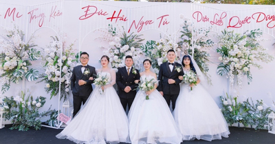 3 anh em ruột tổ chức hôn lễ cùng ngày: Rạp cưới 'siêu to', 2.000 khách tham gia