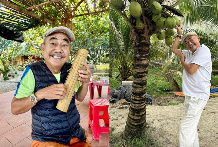 NSND Việt Anh vui vẻ, tràn đầy năng lượng ở tuổi 69.