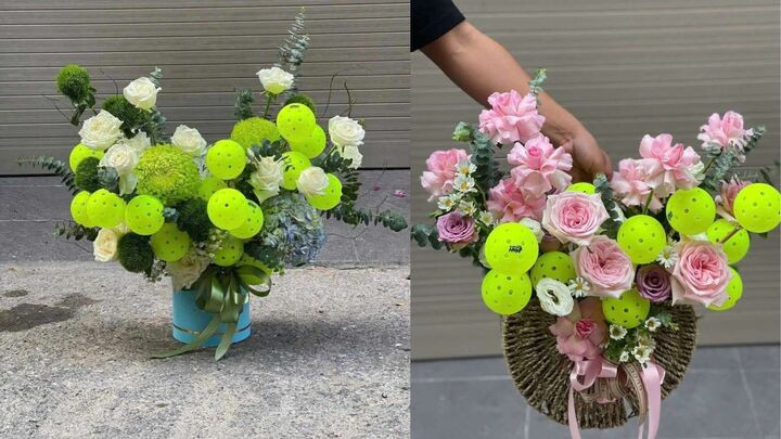 Mẫu hoa được tạo bởi quả bóng Pickleball mới xuất hiện trên thị trường dịp 20/10 năm nay.