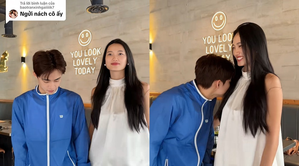 Á hậu 1 Miss Universe Vietnam công khai khóa môi bạn trai TikToker thấp hơn 10cm