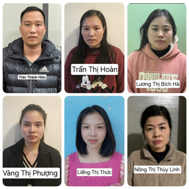 Các bị can trong vụ án. (Ảnh: Bộ Công an)