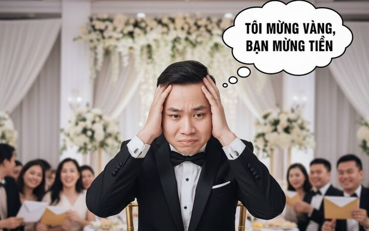 Mừng cưới bạn thân bằng vàng nhưng sau nhiều năm thì nhận lại số tiền tương ứng khiến tôi không khỏi thất vọng. (Ảnh minh họa: AI)