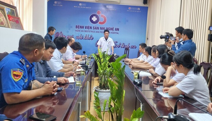Giám đốc Bệnh viện sản nhi Nghệ An thông tin vụ việc.
