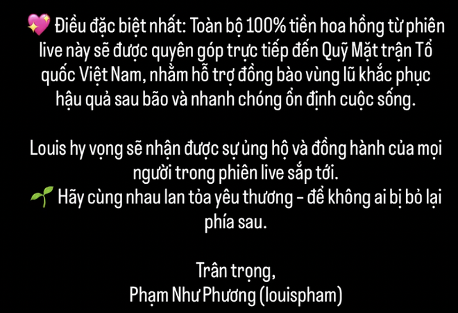 Louis Phạm lại bị soi sao kê từ thiện sau khi bị bóc phông bạt tiền ủng hộ bà con vùng lũ