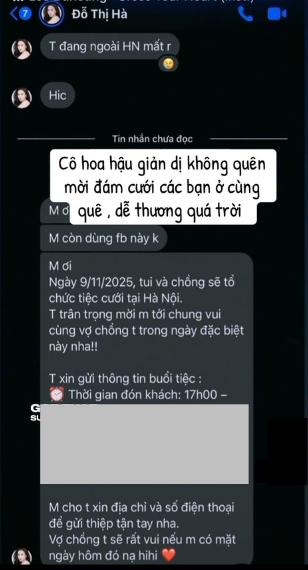 Bạn cùng quê tung tin nhắn về Hoa hậu Đỗ Hà nội dung khiến cả cõi mạng dậy sóng