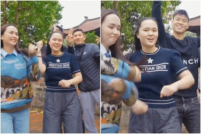 Vợ Đỗ Duy Mạnh lại ăn mặc lạc quẻ gây choáng phong cách chuẩn bà thím khi đi chợ