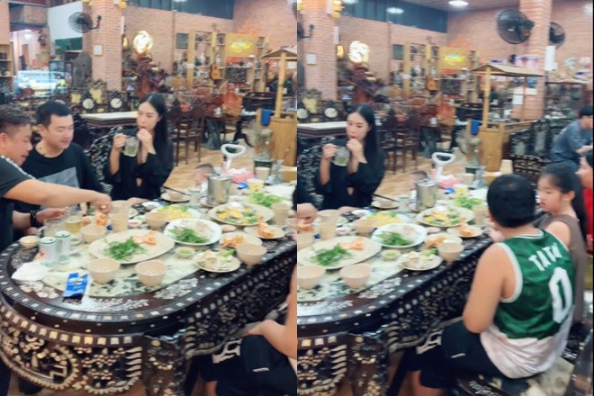 Vợ kém Quang Minh 37 tuổi gây tranh cãi với trang phục phản cảm trước mặt trẻ nhỏ