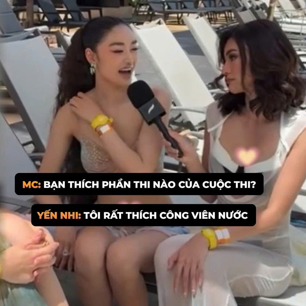 Clip Hoa hậu Yến Nhi bị phỏng vấn bất chợt gây thất vọng vì hỏi 1 đằng trả lời 1 nẻo