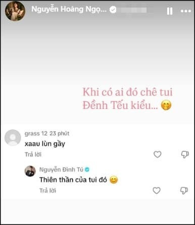 Đình Tú đáp trả khi bà xã Ngọc Huyền bị chê lùn chân ngắn