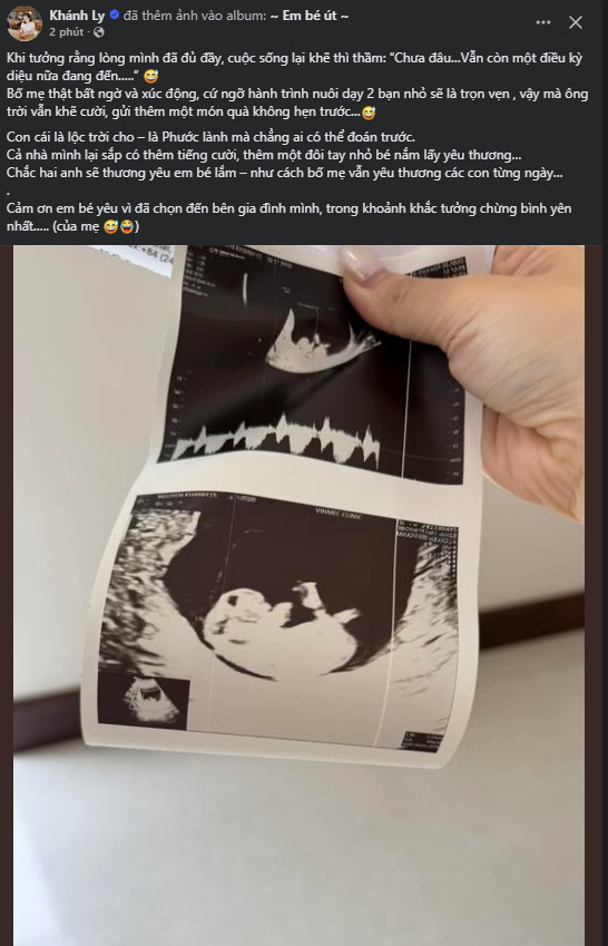 Ly Kute xúc động thông báo mang thai lần 2 với ông xã làm trong ngành công an