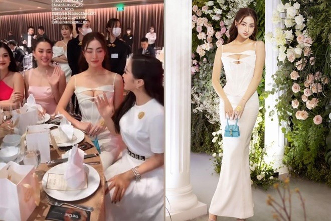 Gu thời trang đầy bất ổn của Hoa hậu Lương Thùy Linh mỗi lần đi đám cưới đồng nghiệp