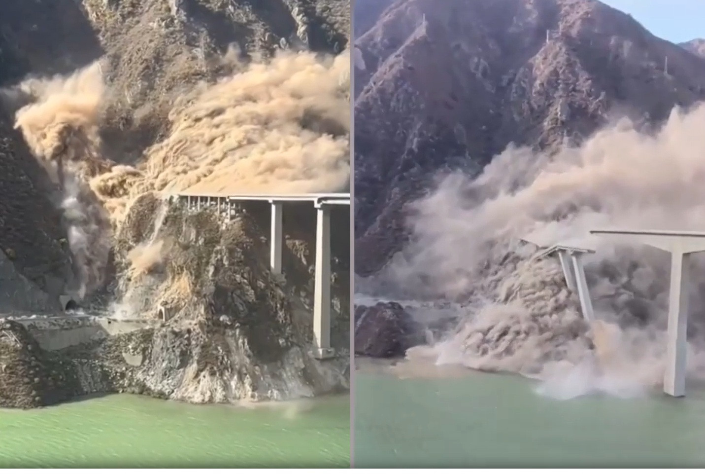 Sập cầu thủy điện tại tỉnh tứ Xuyên - Trung Quốc - Ảnh 1.