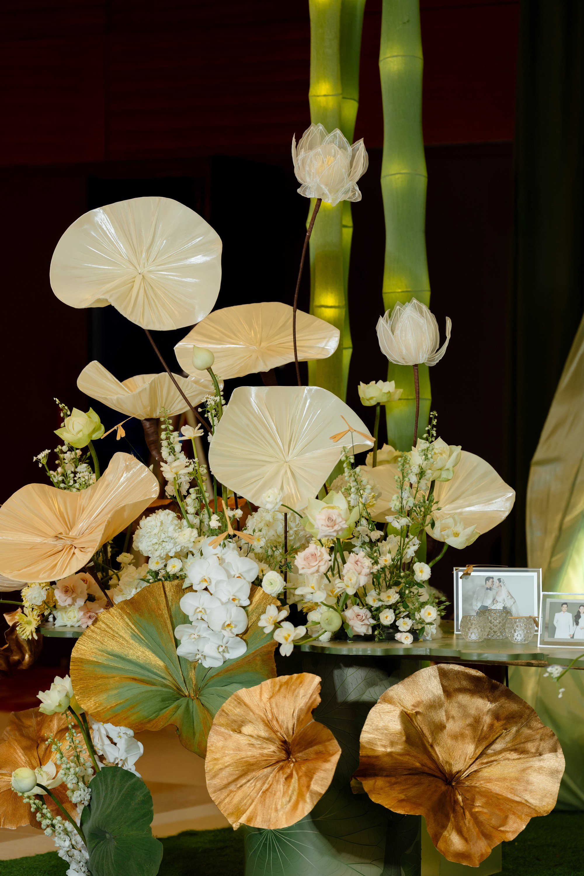 Choáng ngợp không gian tiệc cưới sang xịn của Hương Liên và chồng thiếu gia