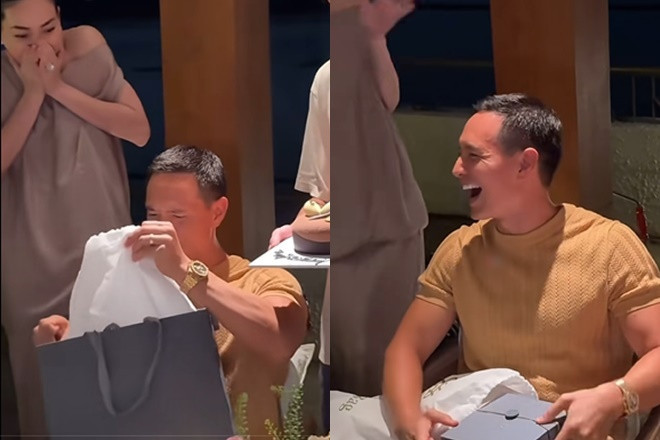 Kim Lý suýt khóc khi nhận được quà sinh nhật hàng tỷ đồng của Hà Hồ