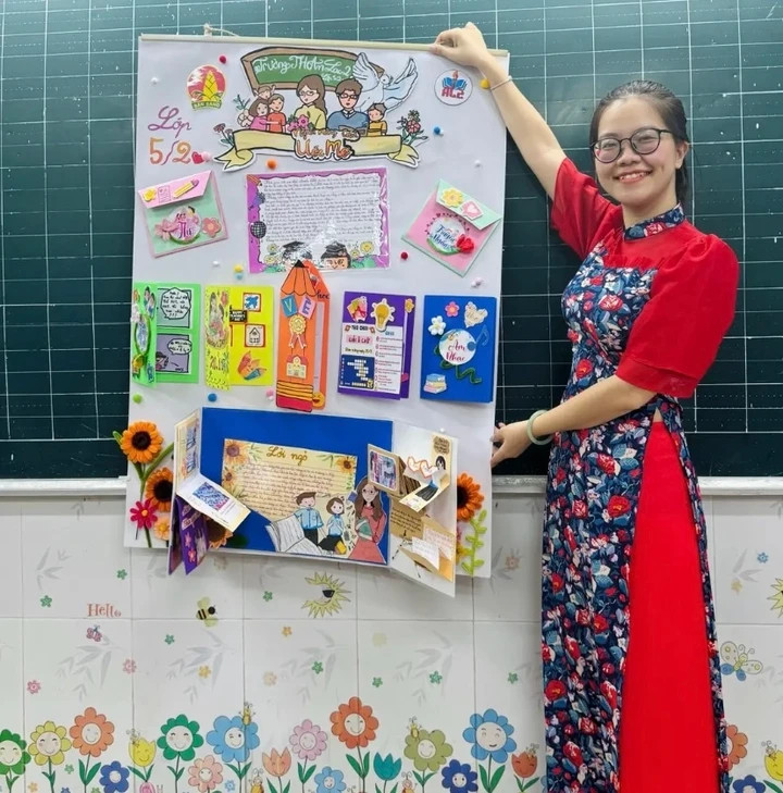 Loạt báo tường gây sốt dịp 20/11, học sinh khoe tài cực chất - 16