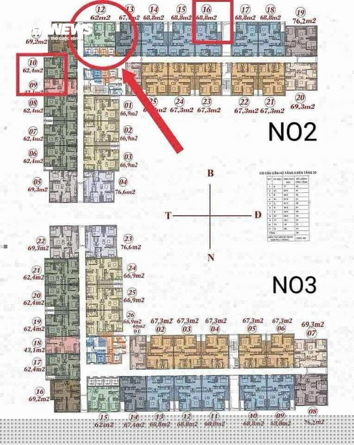 Bản thiết kế các căn NƠXH tại Ecohome được môi giới bất động sản mời chào với khách mua.
