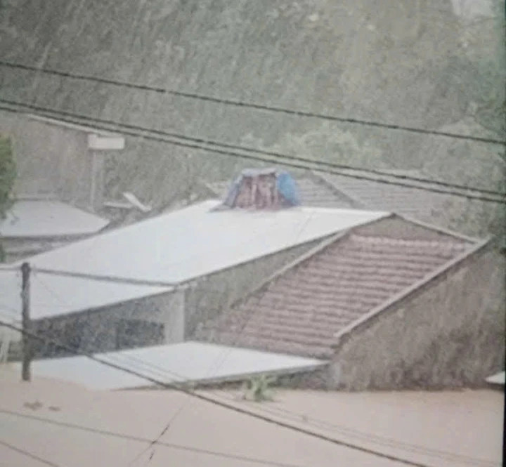 Chị Nguyễn Như Bảo Trâm (xã Đồng Xuân, tỉnh Đắk Lắk) cho biết, xung quanh nhà chị hiện đã ngập nước.